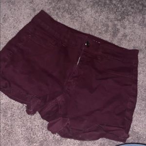 American Eagle Shorts in Maroon